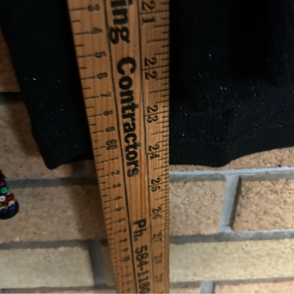 Vintage Design Options Philip Jane Gordon Bow Sweater Sequins Metallic Black XL - Picture 5 of 6